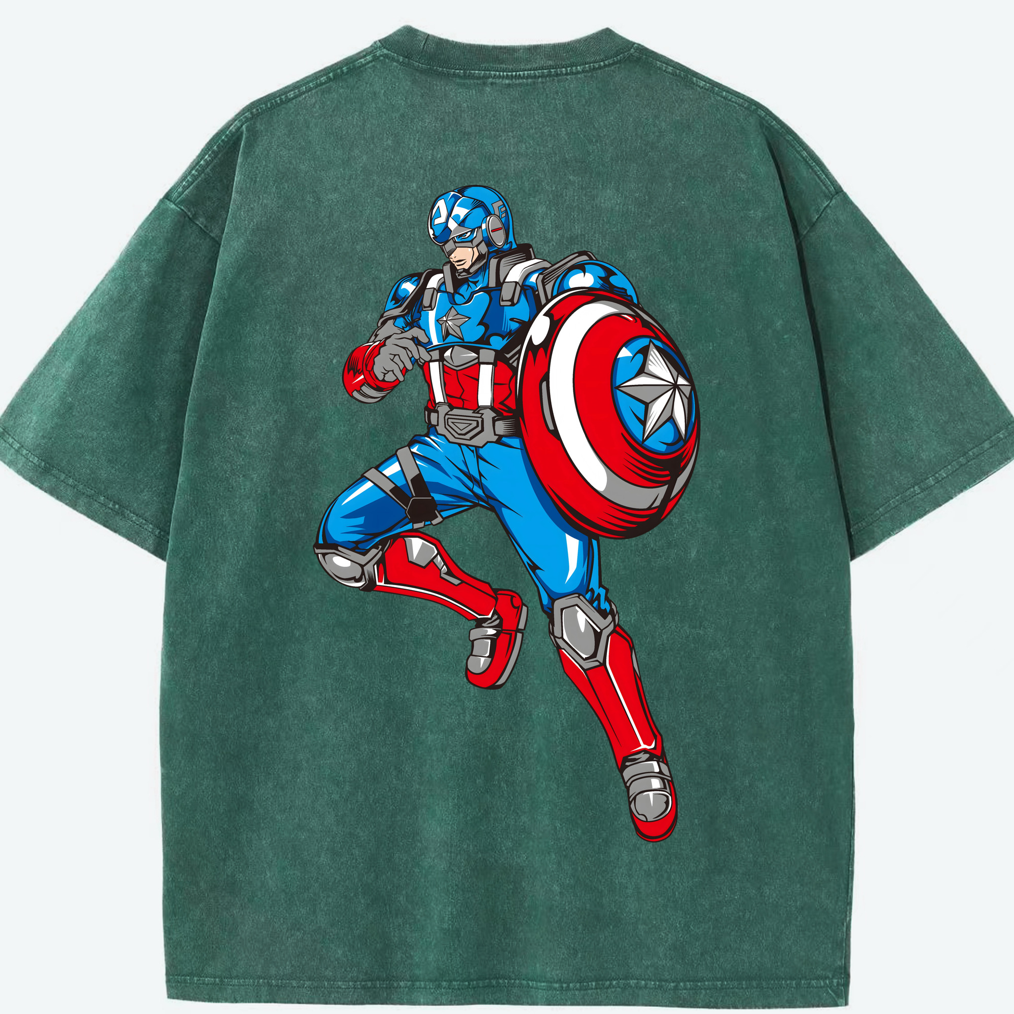 （画像用） アベンジャーズ The Avengers 綿100% ヴィンテージ風 半袖Tシャツ（背面プリント）